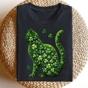 St. Patrick's Day Cat Shirt, Irish Shamrock Cat Shirt